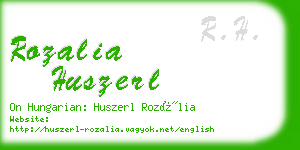 rozalia huszerl business card